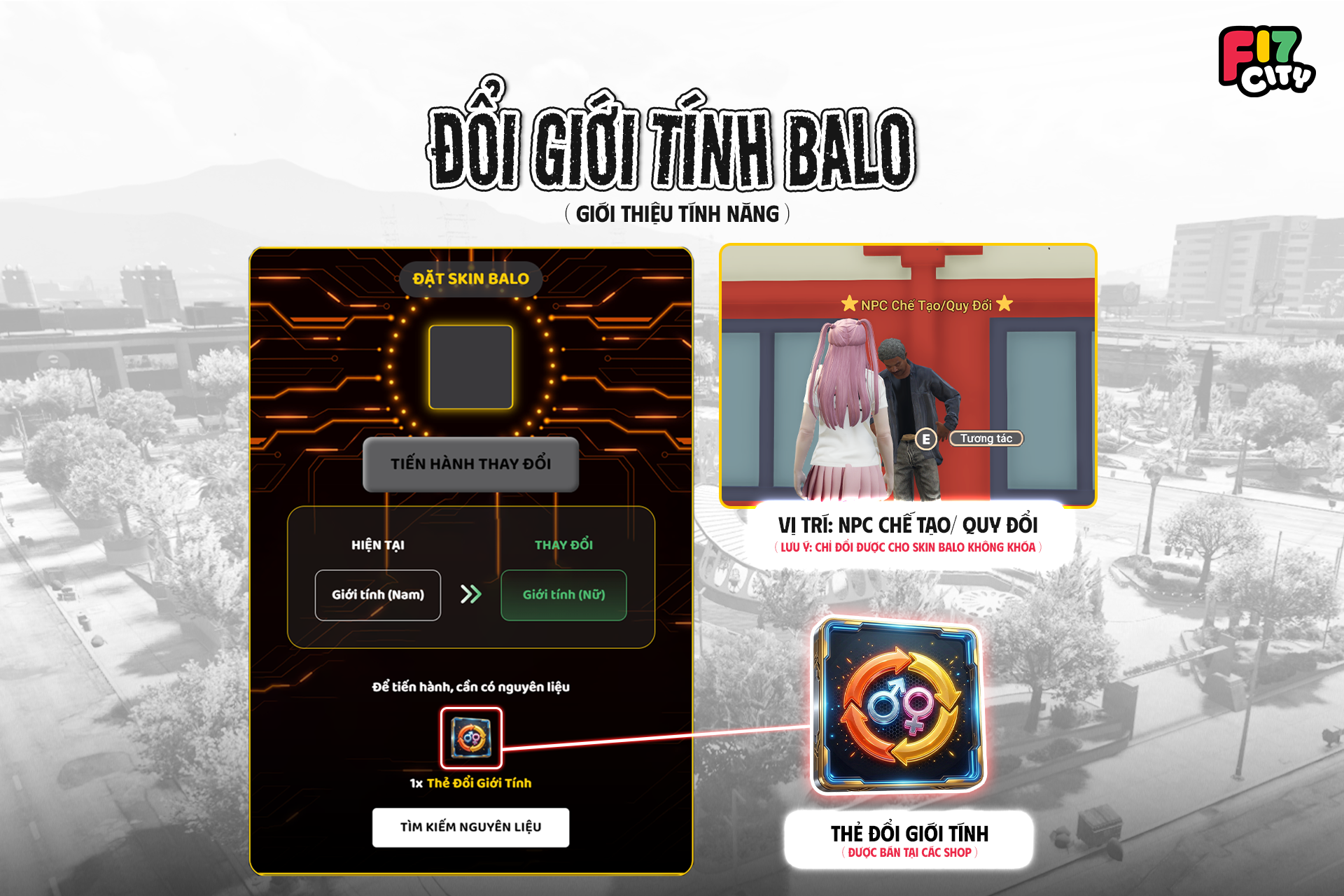 CẬP NHẬT | GIỚI THIỆU TÍNH NĂNG ĐỔI GIỚI TÍNH BALO