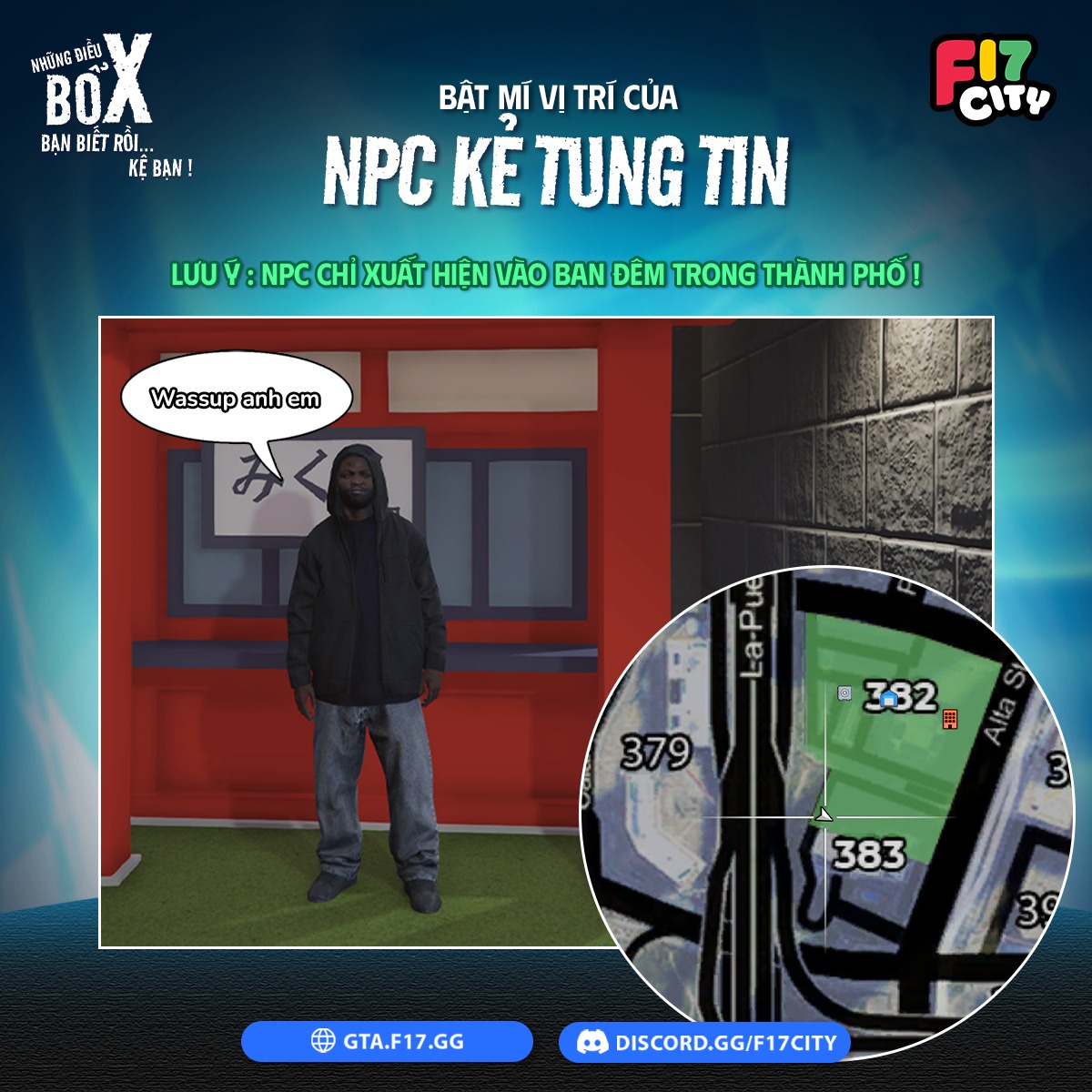 Vị trí NPC Kẻ tung tin