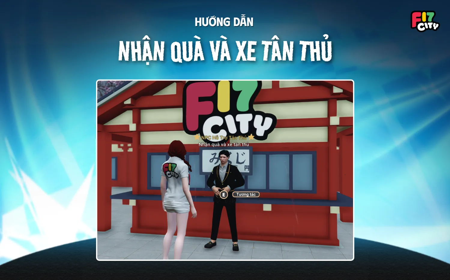 Hướng dẫn nhận quà và xe tân thủ