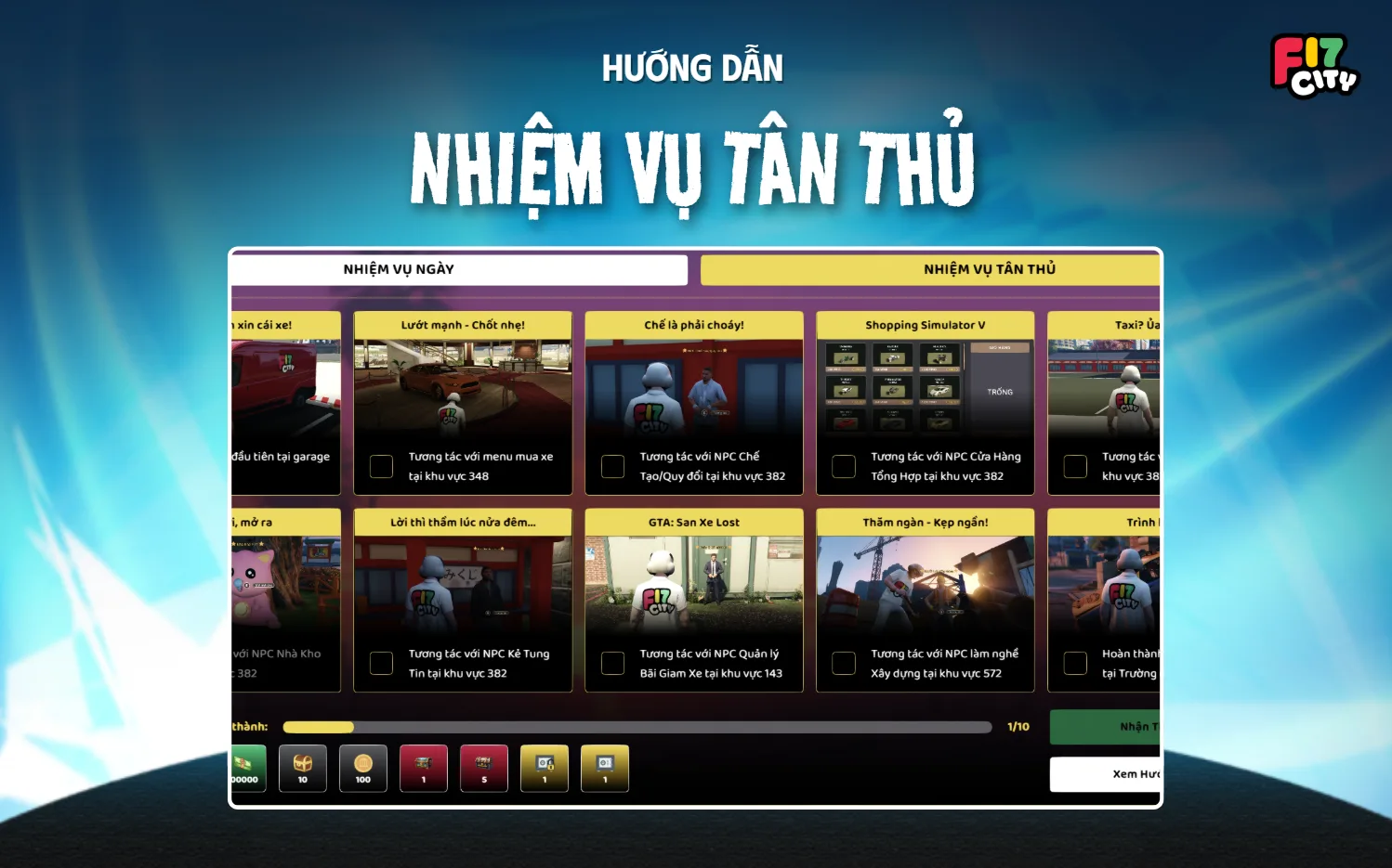 Hướng dẫn Nhiệm vụ Tân thủ
